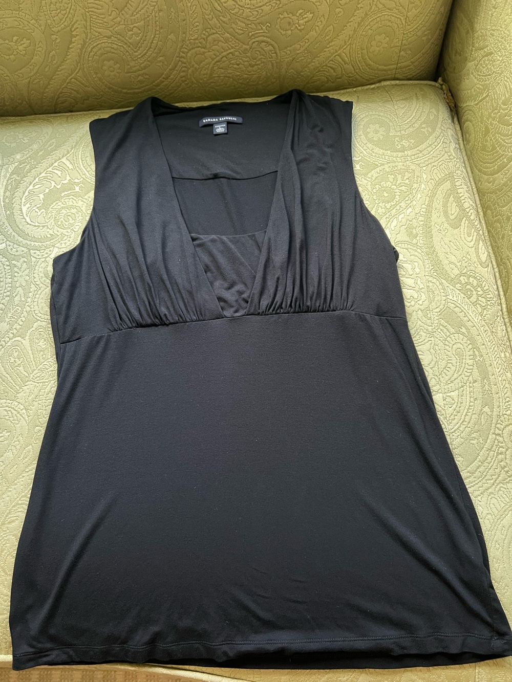 Banana Republic Layered Ruched Top Size Large
